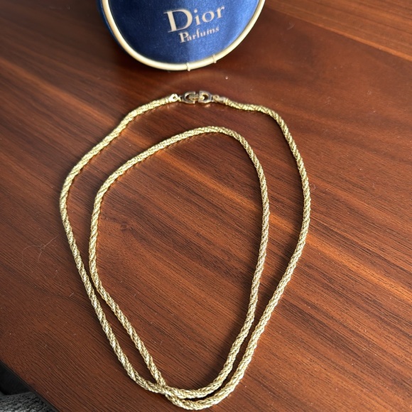 Vintage Christian Dior Gold Rope Chain Necklace - Picture 1 of 4